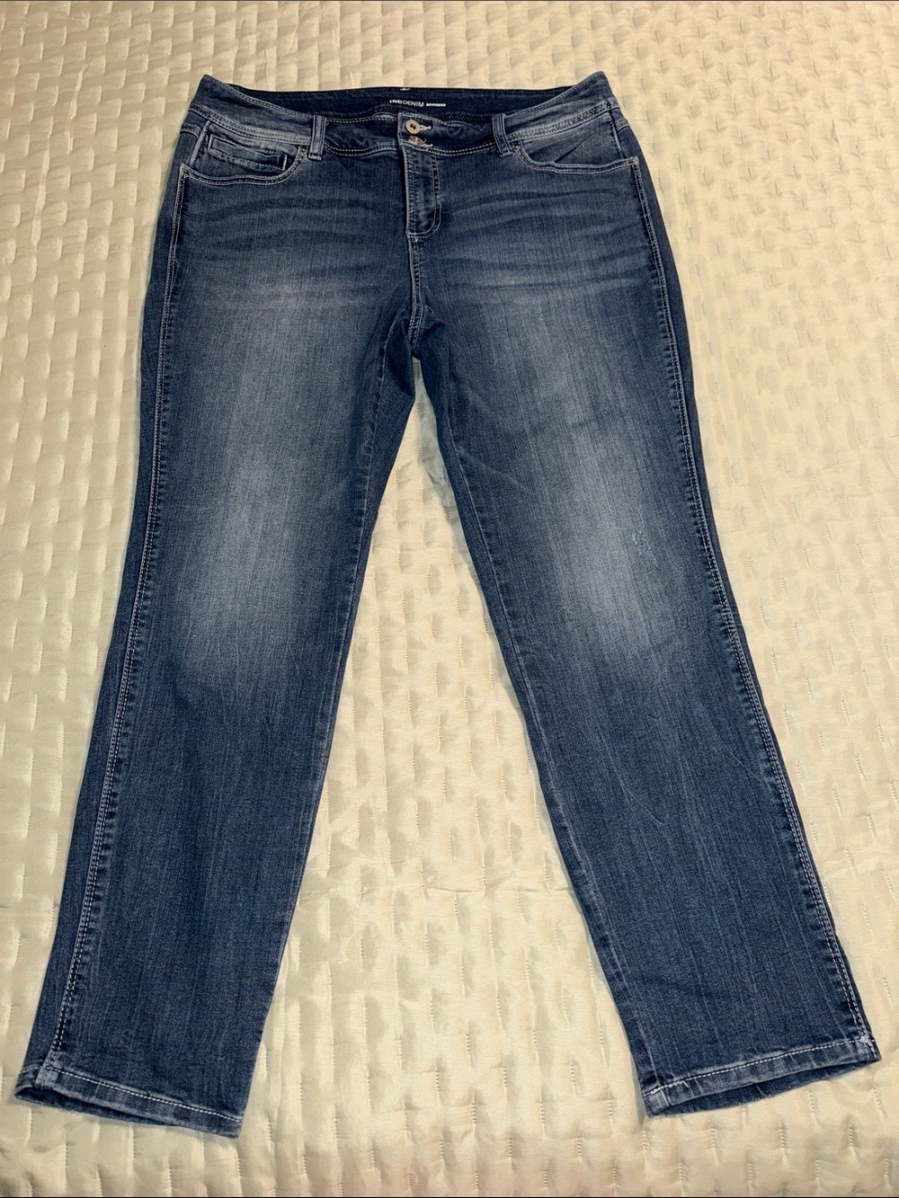 INC International Concepts Women's Boyfriend Jeans - Dark Blue